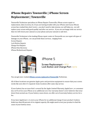 iPhone Repairs Townsville | iPhone Screen Replacement