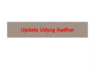 update udyog aadhar