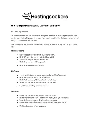 Best Web Hosting