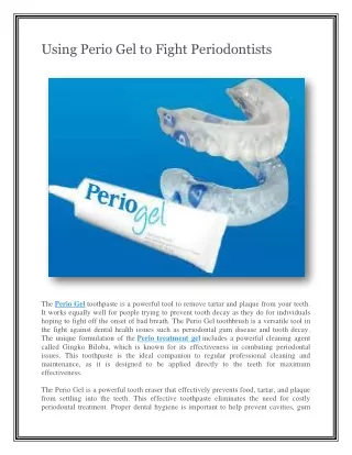 Stop Suffering From Gum Pain With Perio Q Gum Conditioner