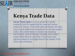 Kenya Import Export Data Report