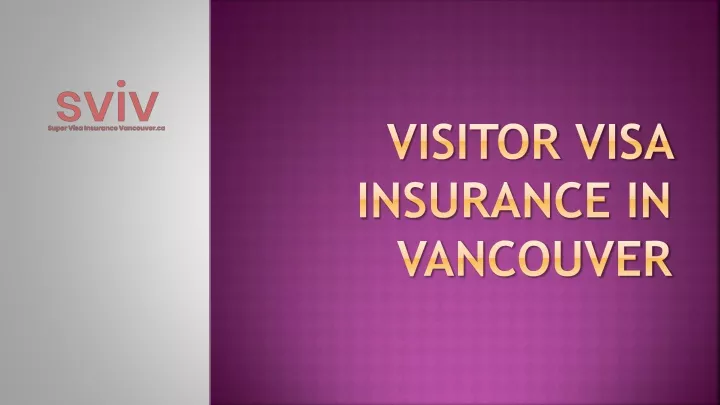 visitor visa insurance in vancouver