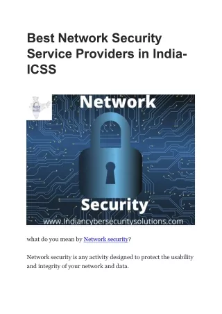 best network security service providers in india
