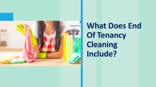 what does end of tenancy cleaning include