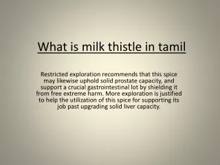 what is milk thistle in tamil
