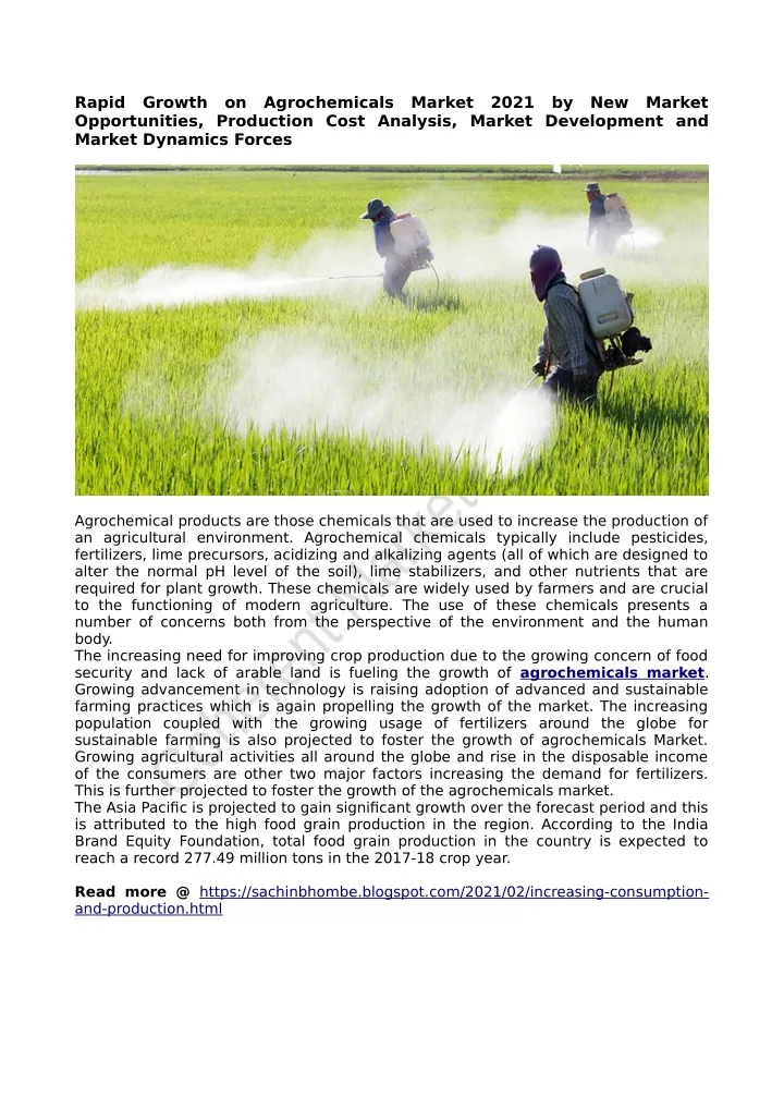 rapid growth on agrochemicals market 2021