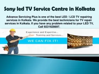 Sony LED TV Service Centre in Kolkata
