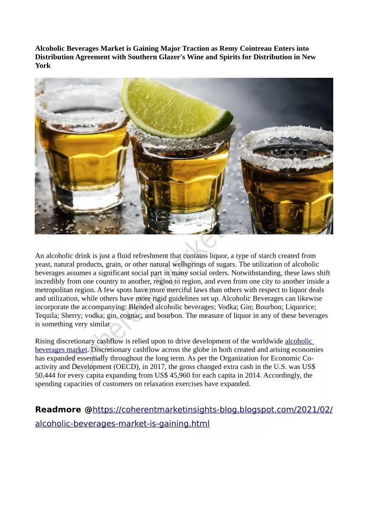 alcoholic beverages market is gaining major