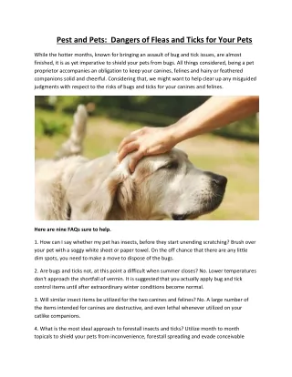 pest and pets dangers of fleas and ticks for your