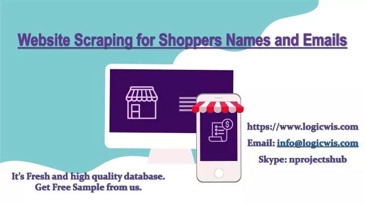 website scraping for shoppers names and emails