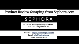 Product Review Scraping from Sephora.com