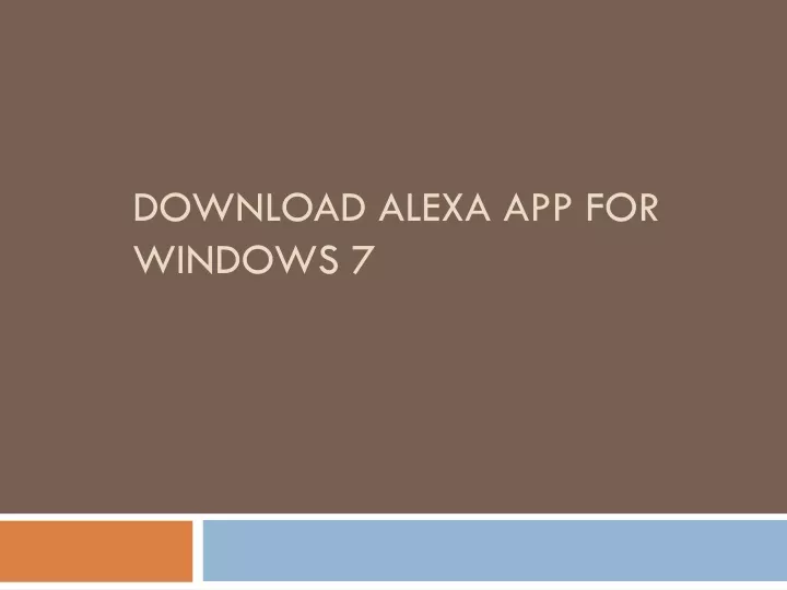 download alexa app for windows 7