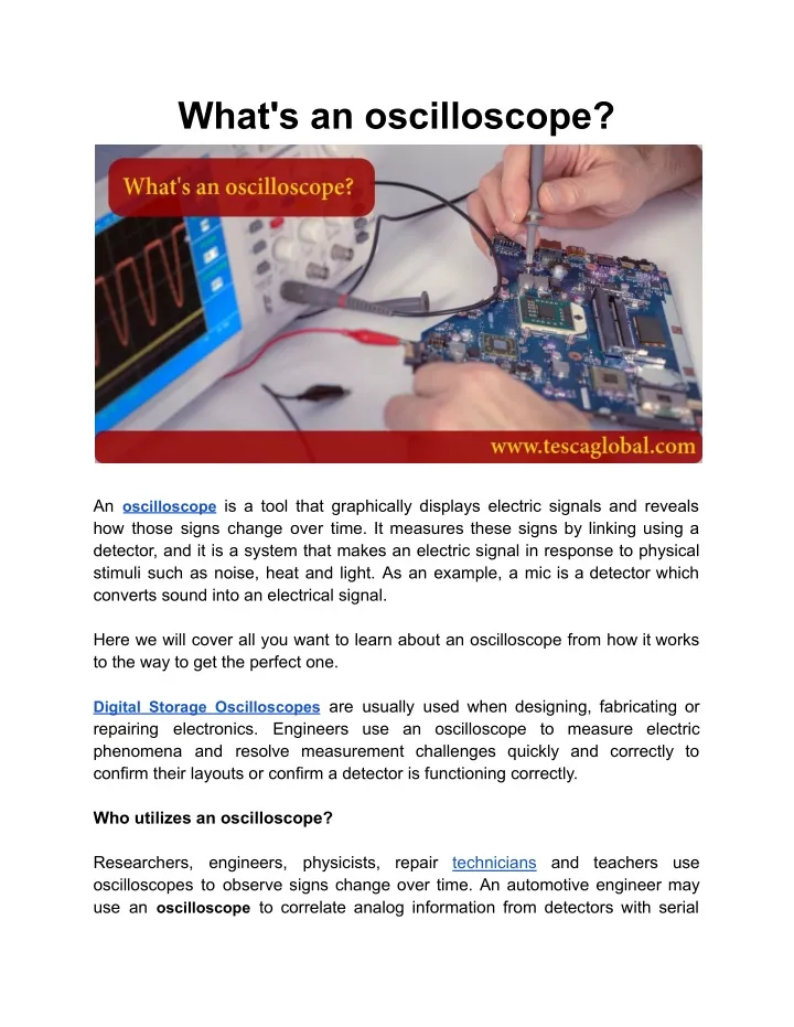 what s an oscilloscope