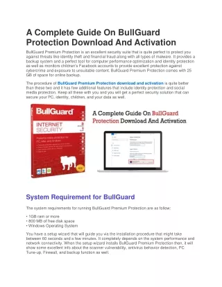 a complete guide on bullguard protection download