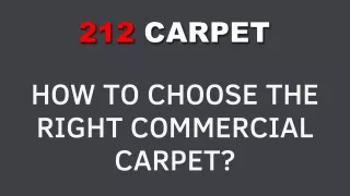 how to choose the right commercial carpet