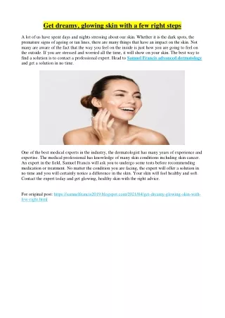 get dreamy glowing skin with a few right steps