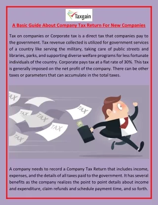 A Basic Guide About Company Tax Return For New Companies