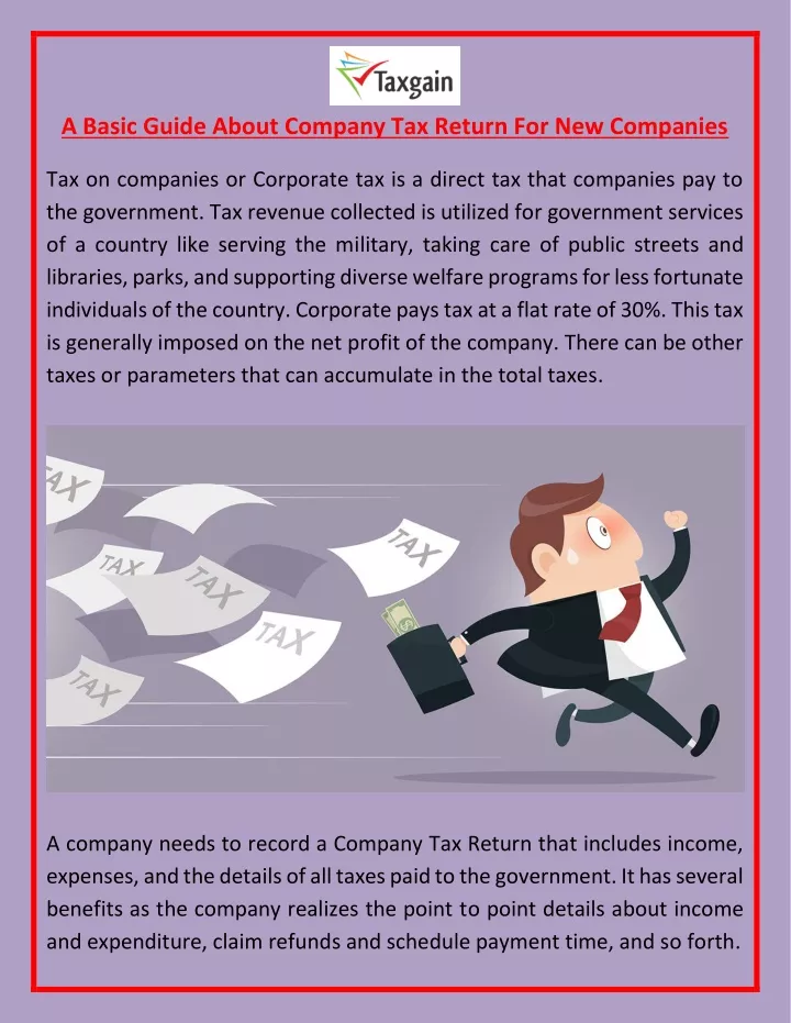 a basic guide about company tax return