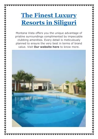 The Finest Luxury Resorts in Siliguri