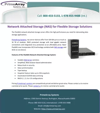 Network Attached Storage (NAS) for Flexible Storage Solutions