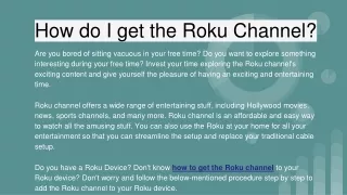 How do I get the Roku Channel?