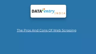 the pros and cons of web scraping