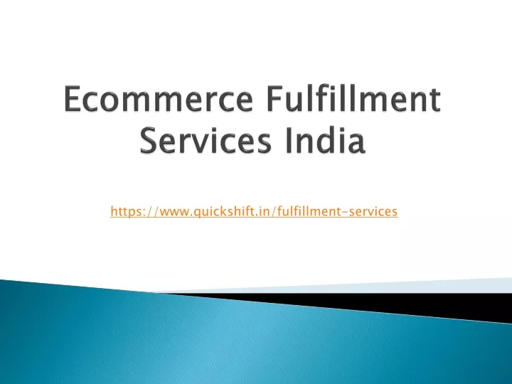 ecommerce fulfillment services india