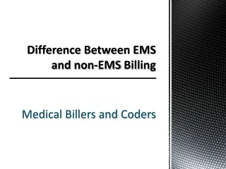 difference between ems and non ems billing