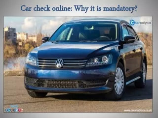Can you get the complete details from the car check online?