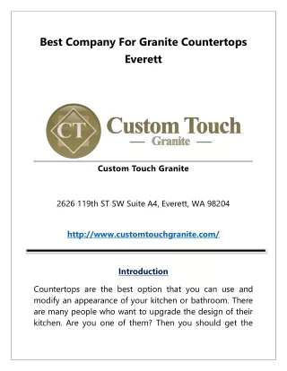 best company for granite countertops everett