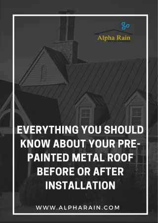 Alpha Rain | Best Metal Roofing Contractors Northern VA