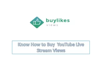 Know How to Buy YouTube Live Stream Views