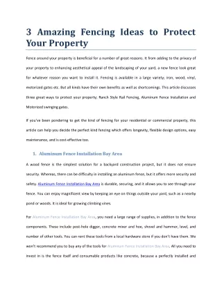 3 amazing fencing ideas to protect your property