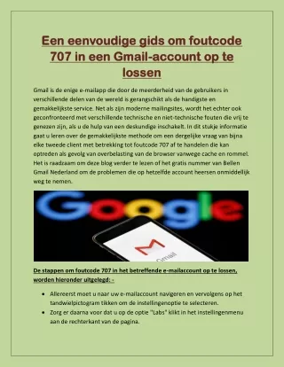 Een eenvoudige gids om foutcode 707 in een Gmail-account op te lossen