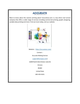want to know about the nearest printing place