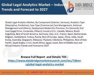 global legal analytics market industry trends