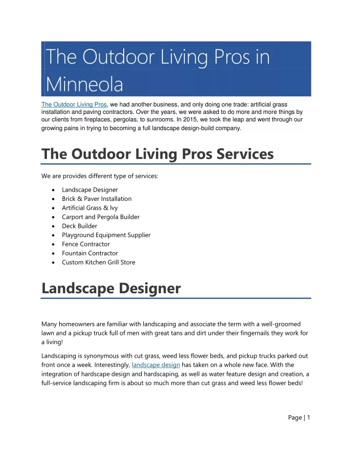 the outdoor living pros in minneola the outdoor