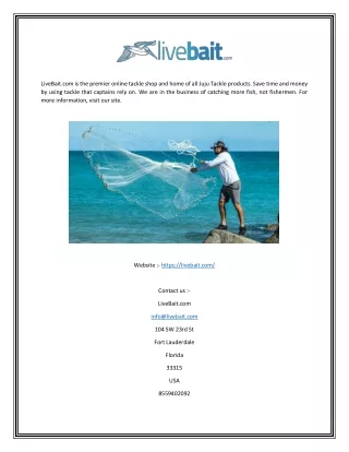 livebait com is the premier online tackle shop