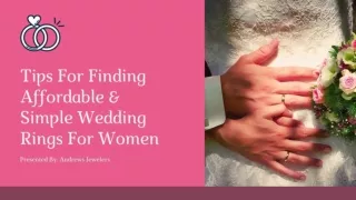 Tips For Finding Affordable & Simple Wedding Rings For Women
