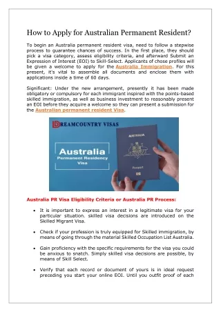 how to apply for australian permanent resident