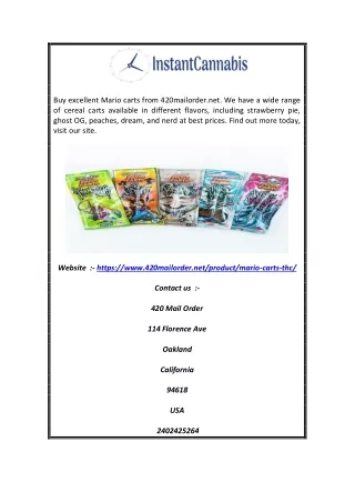 buy excellent mario carts from 420mailorder