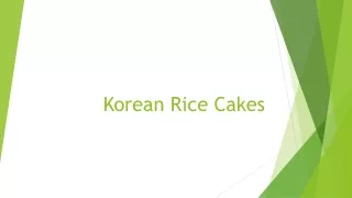 Sweet Korean rice cakes
