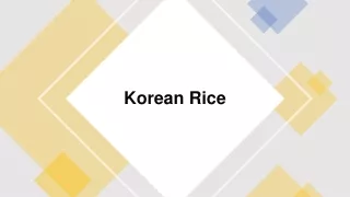 Korean premium rice