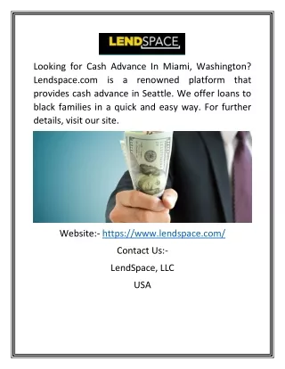 Seattle Washington Cash Advance | Lendspace.com