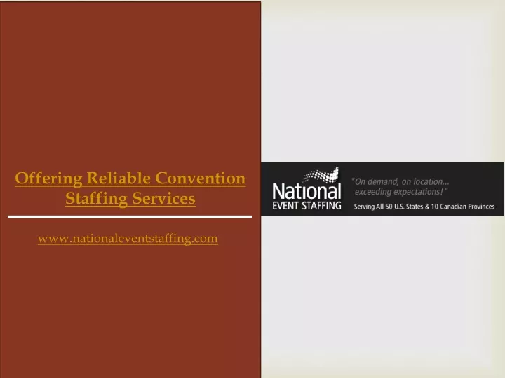 offering reliable convention staffing services