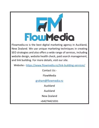 Backlinks Building Services Auckland | Flowmedia.nz