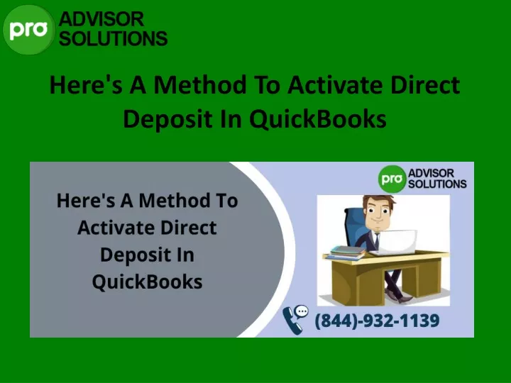 here s a method to activate direct deposit in quickbooks