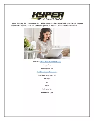 looking for same day loans in riverside