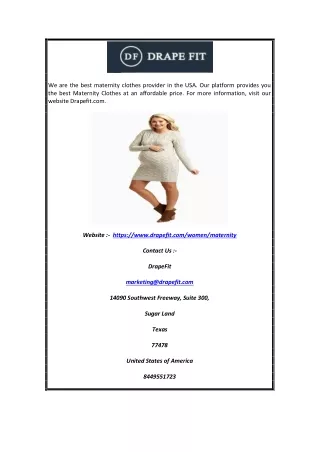 we are the best maternity clothes provider