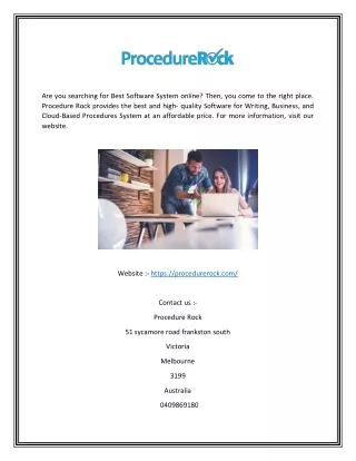 Best Software for Writing Procedures | Procedure Rock